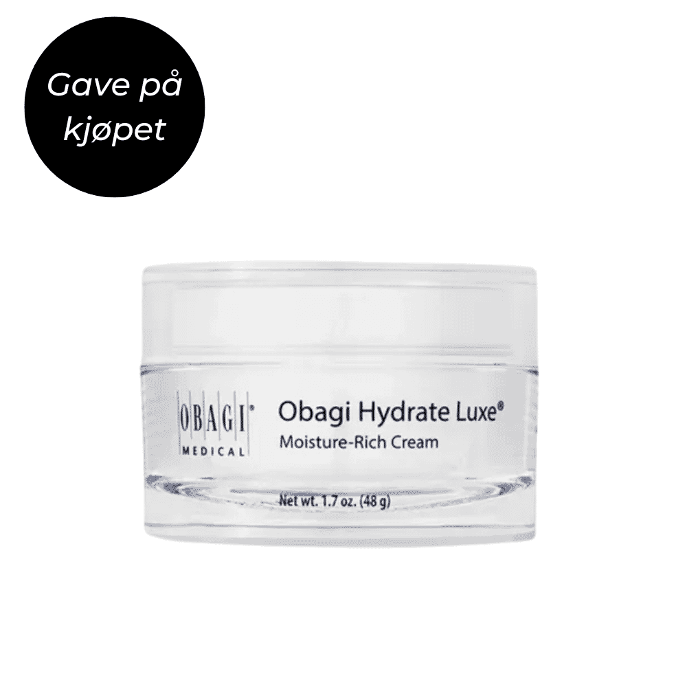 Kjøp Obagi Hydrate Luxe Moisture Rich Cream, få Professional-C Serum 15% 12,5 ml (verdi 1029) i gave.