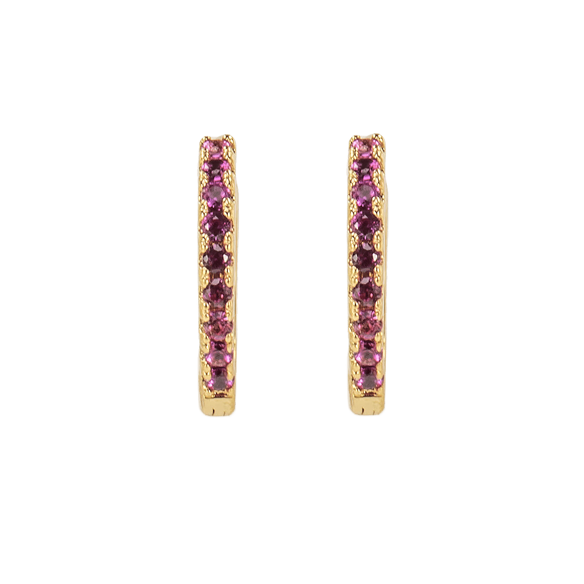Emilia - Small Hoops Cerise