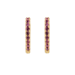 Emilia - Small Hoops Cerise