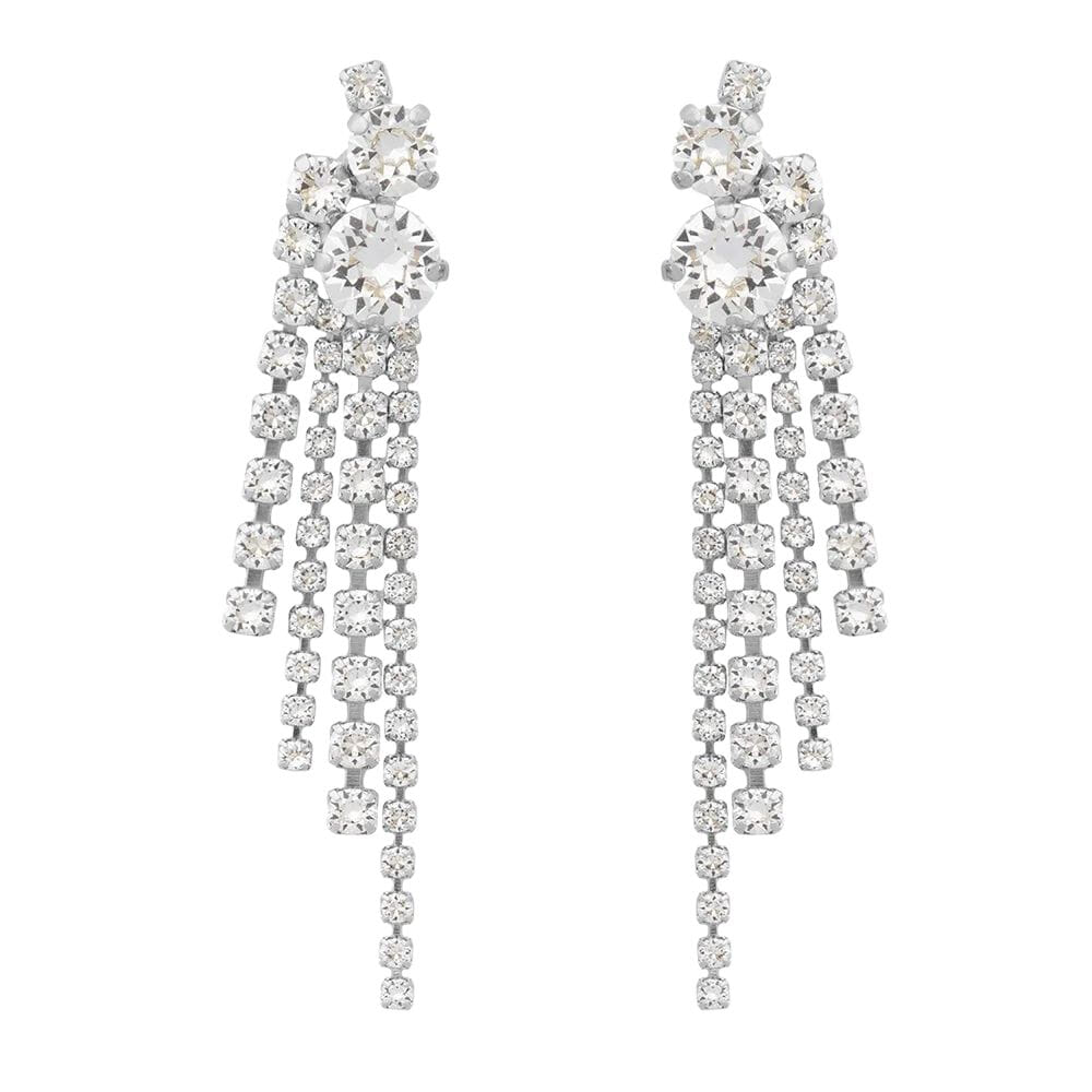 Caroline Svedbom Amy Earrings Rhodium lange øredobber statement earrings 