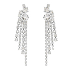 Caroline Svedbom Amy Earrings Rhodium lange øredobber statement earrings