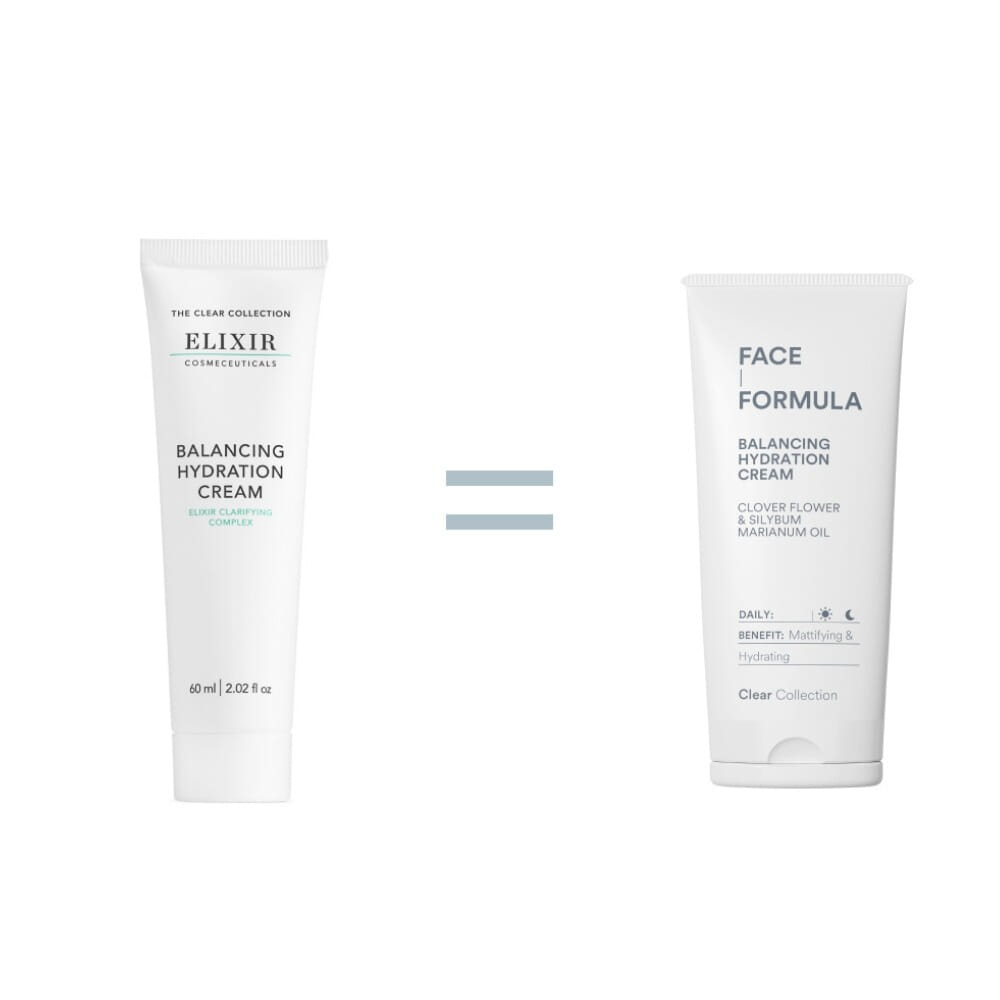 Face Formula Balancing Hydration Cream mattende kombinert og fet hud minske porer fuktighet Elixir Oslo Beths