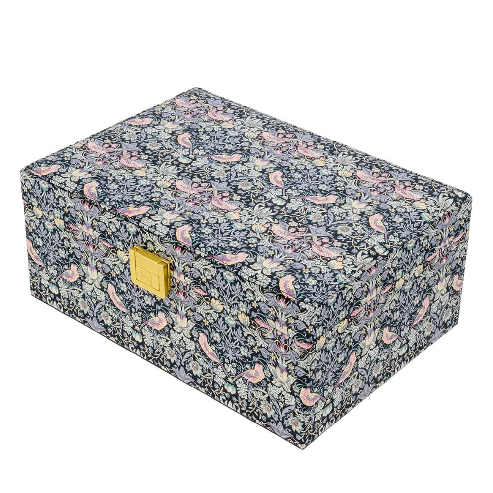 Bon Dep Smykkeskrin Square Liberty Strawberry Thief Black