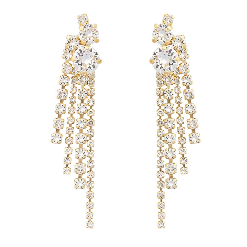 Caroline Svedbom Amy Earrings | Crystal Gold