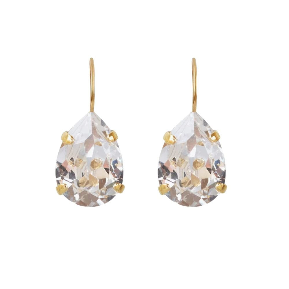 Caroline Svedbom Mini Drop Clasp Earrings | Crystal