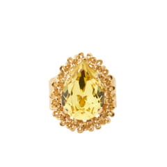 Caroline Svedbom Classic Gemma Ring Cold Dark Jonquil