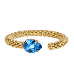 Classic Rope Bracelet Gold Ice Blue