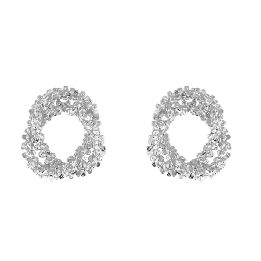 Caroline Svedbom Gemma Knot Earrings Rhodium