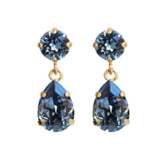 Caroline Svedbom Mini Drop Earrings | Denim Blue