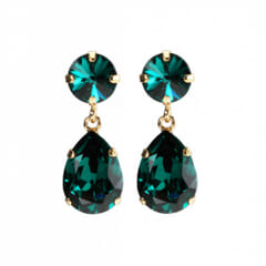 Caroline Svedbom Mini Drop Earrings | Emerald