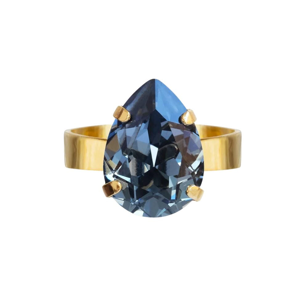 Caroline Svedbom Mini Drop Ring | Denim Blue