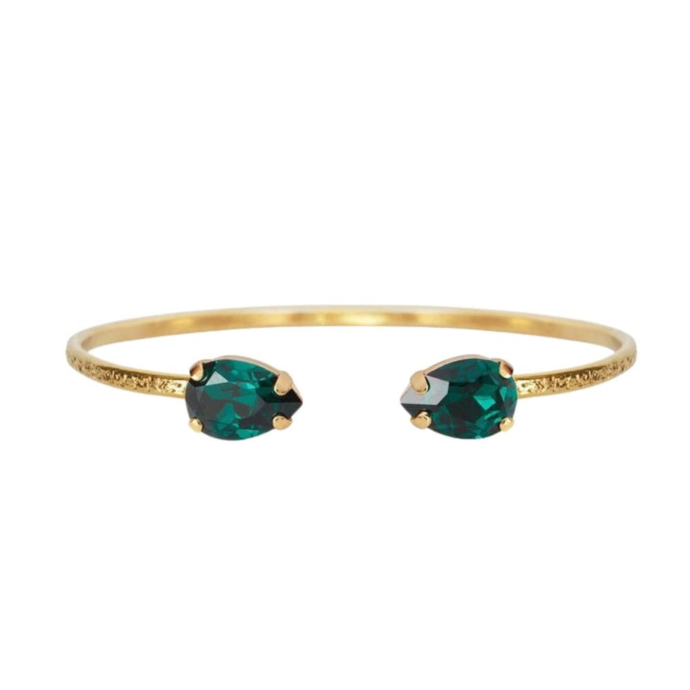 Caroline Svedbom Petite Drop Bracelet Gold Emerald
