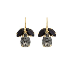 Caroline Svedbom Petite Timo Earrings Gold Black Diamond Jet