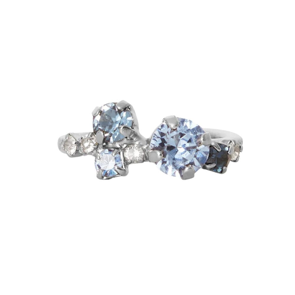 Caroline Svedbom Stardust Ring Rhodium Blue Combo