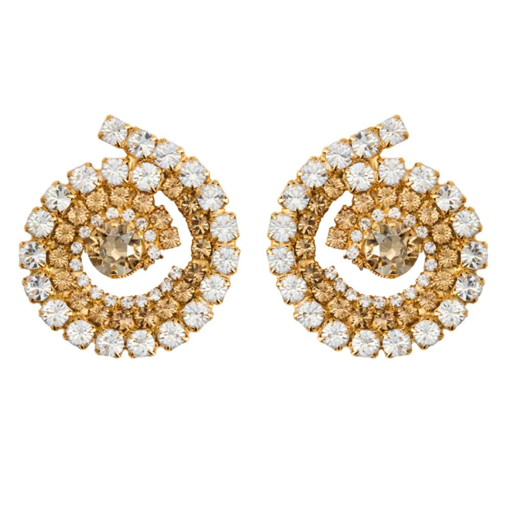 Caroline Svedbom Zia Earrings Gold Topaz Combo
