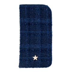 Dark Eyewear Case Dark Navy Blue Tweed