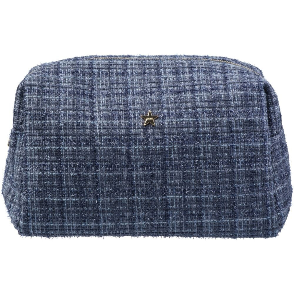 Dark Large Make-Up Pouch Grisalle Blue Tweed