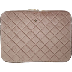 Dark Mac Cover Warm Taupe Velvet Quilted