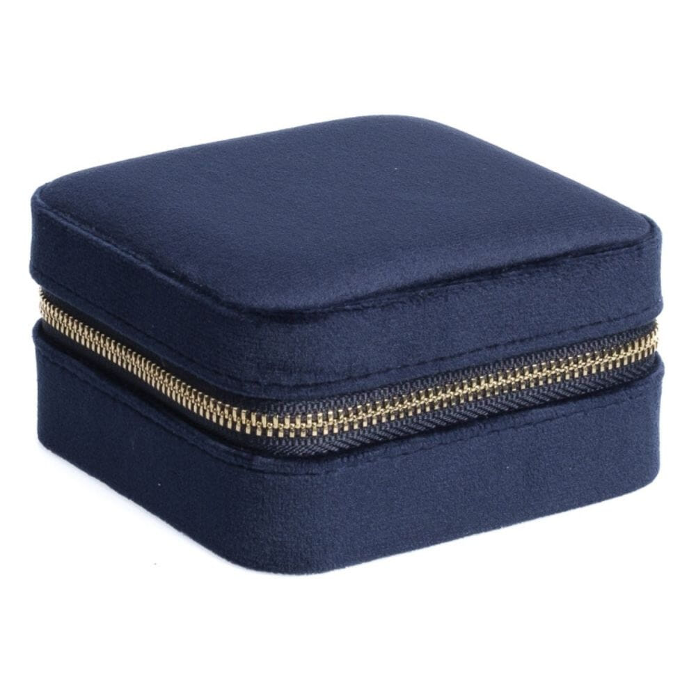 Dark Mini Jewellery Box Navy Blue Velvet