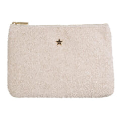 Dark Small Pouch Sand Tweed