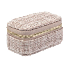 Dark Tweed Jewellery Box Micro Warm Taupe