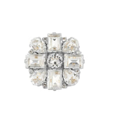 Caroline Svedbom Diora Statement Ring Rhodium Crystal