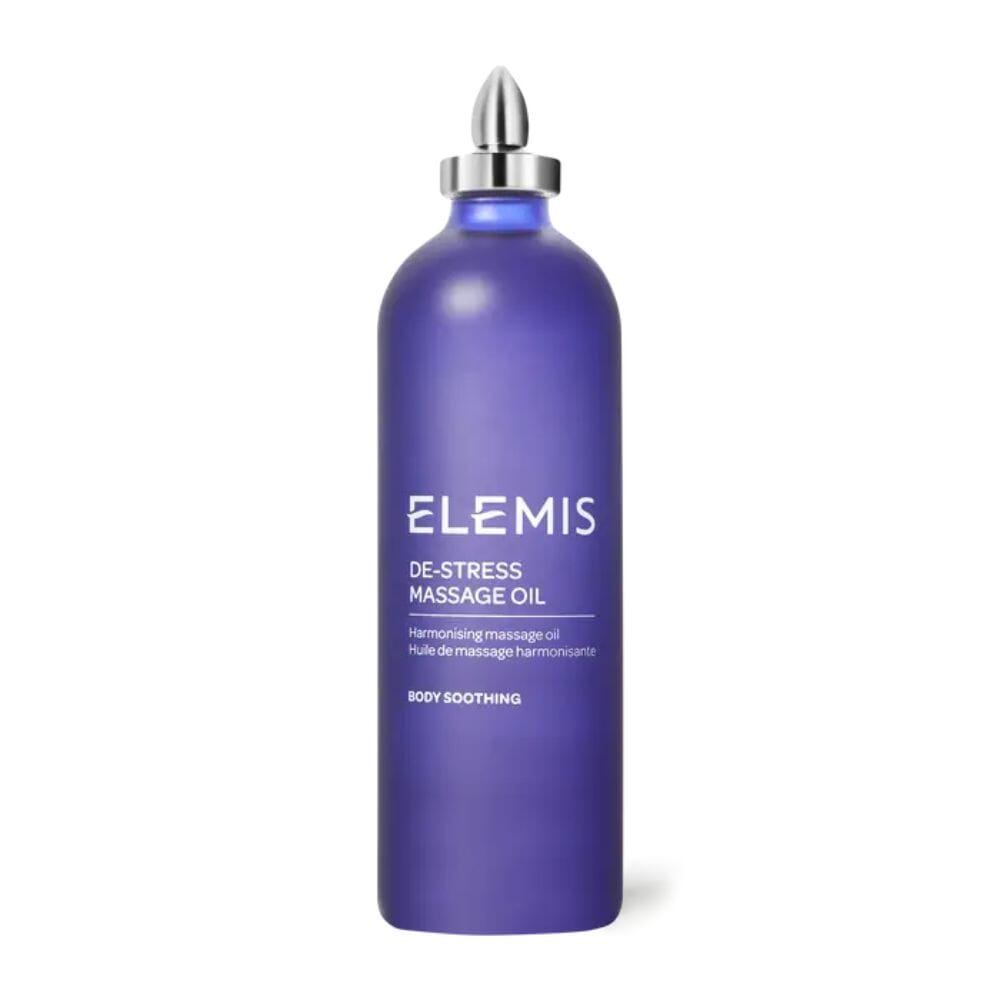 Elemis De-Stress Massage Oil, avslappende, massasje, olje, kropp, kroppsolje, mykgjør, oslo, beths, hjemmespa