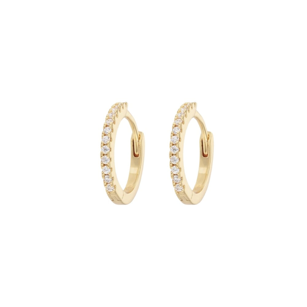 Emilia - Medium Hoops White