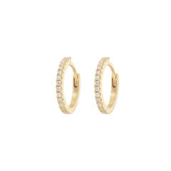 Emilia - Medium Hoops White