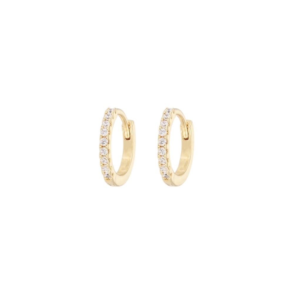 Emilia - Small Hoops White