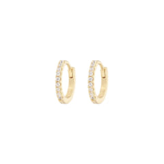 Emilia - Small Hoops White
