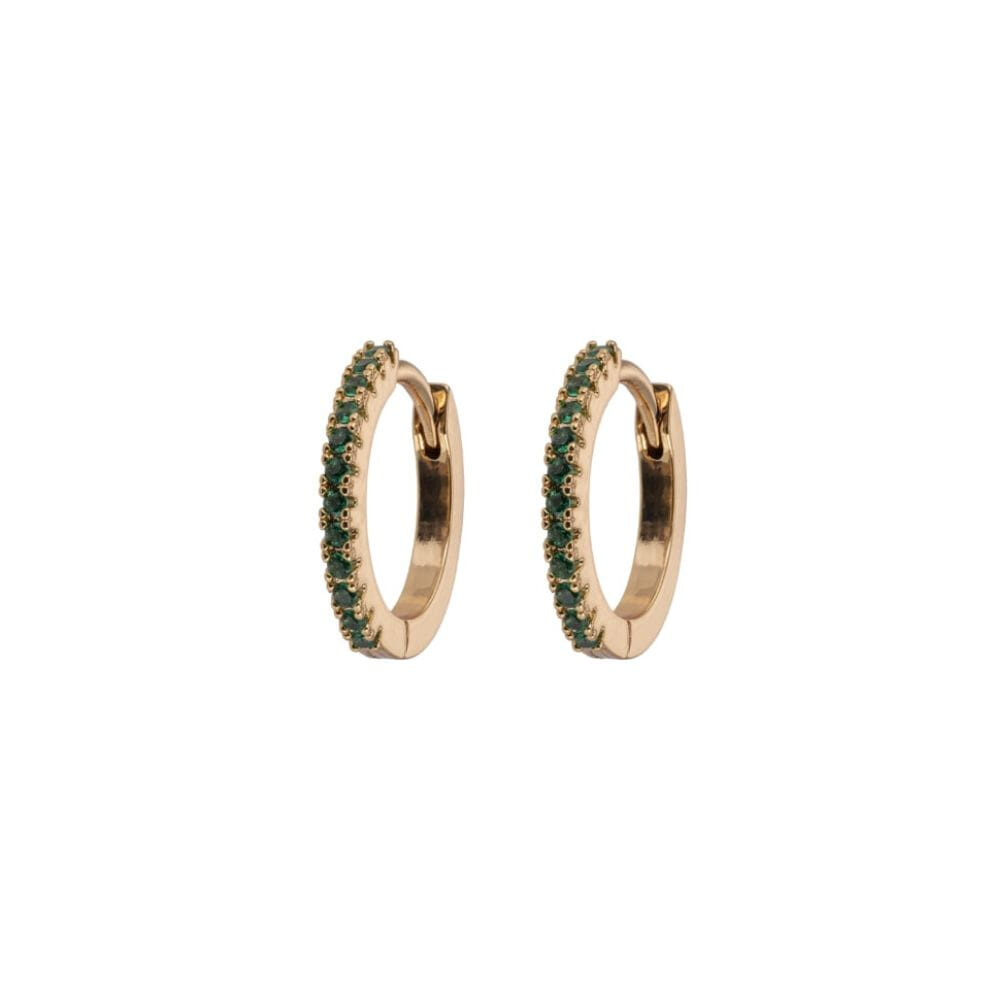 Emilia Medium Hoops Green