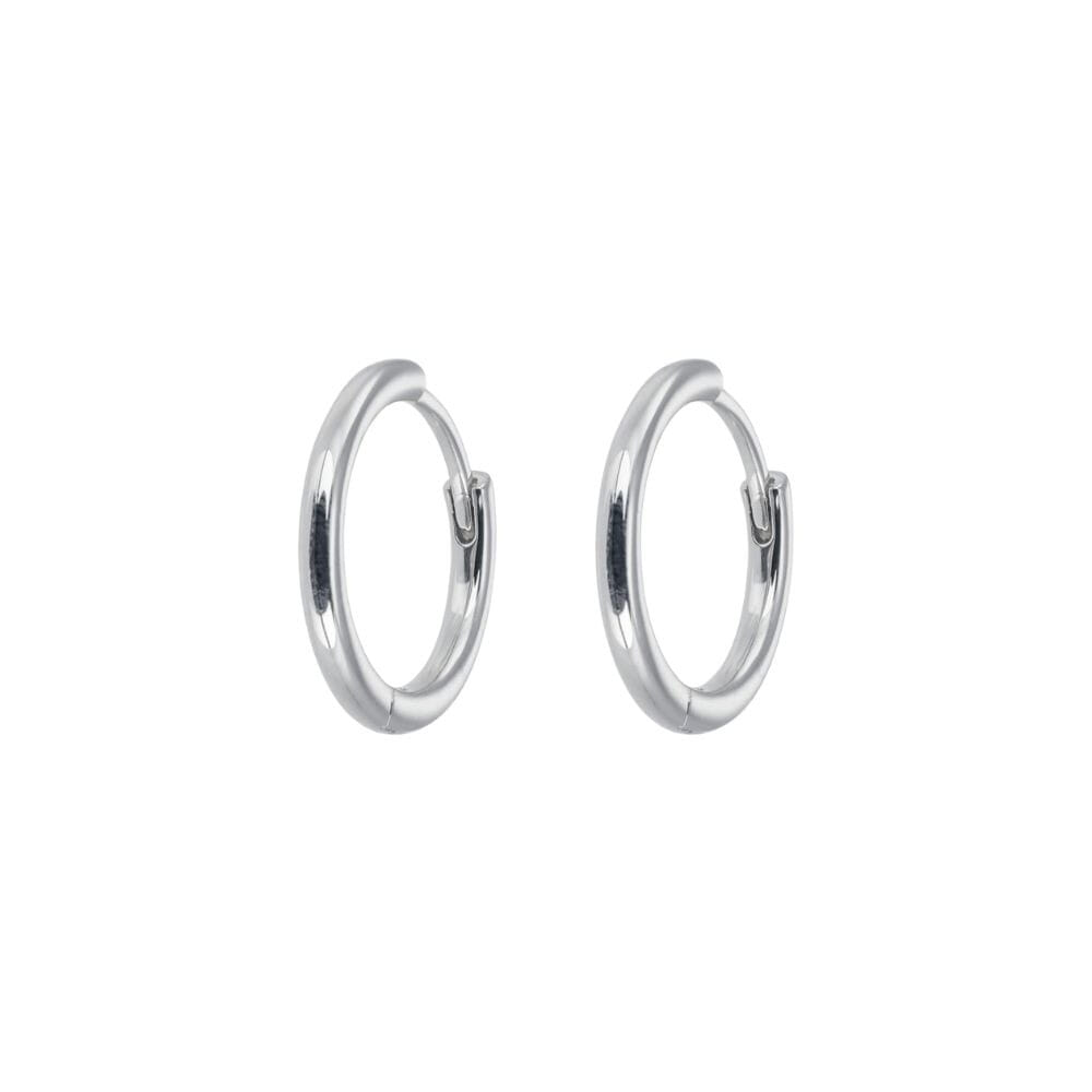 Emilia Medium Silver Hoops