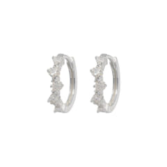 Emilia Mixed Medium Hoops Silver