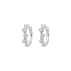 Emilia Mixed Small Hoops Silver