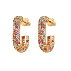 Emilia Square Chunky Hoops Multi