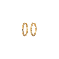 Emilia X-Small Hammered Gold Hoops