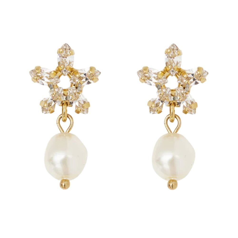 Caroline Svedbom Emmy Earrings | Pearl Crystal