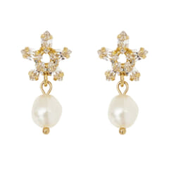 Caroline Svedbom Emmy Earrings | Pearl Crystal