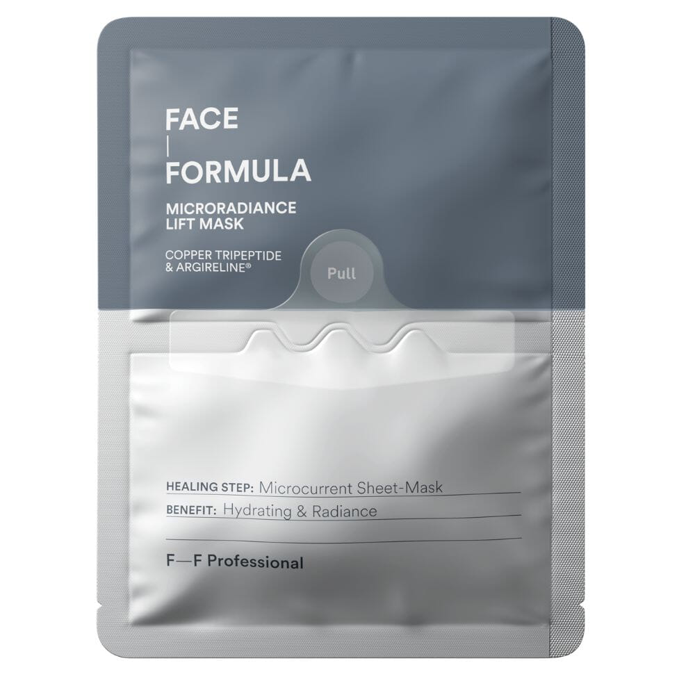 Face Formula MicroRadiance Lift Mask ansiktsmaske sheet mask hjemmebehandling antiage linjer og rynker fuktighet glød oslo beths 