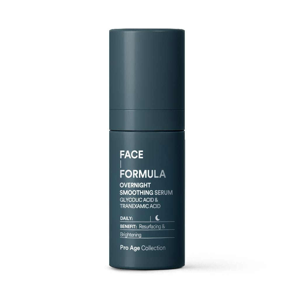 Face Formula Overnight Smoothing Serum glykolsyre pigment antiage eksfolierende fuktighet nattkrem hud hudpleie oslo beths
