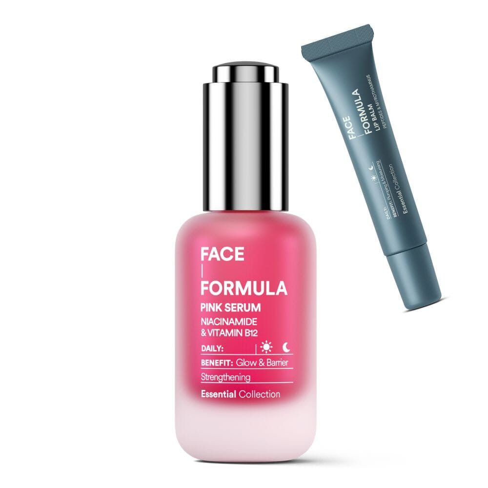 Face Formula Pink Serum fuktighet niacinamide glød beroligende styrker hudbarrieren Elixir Oslo Beths kampanje