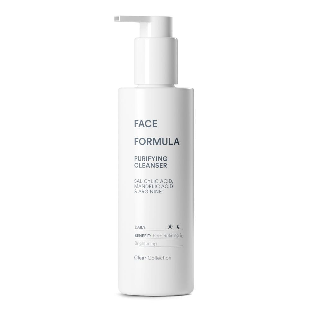 Face Formula Purifying Cleanser kombinert og fet hud salisylsyre mandelsyre minske porer renser lysnende eksfolierende ansiktsrens ansiktsvask akne beths oslo 