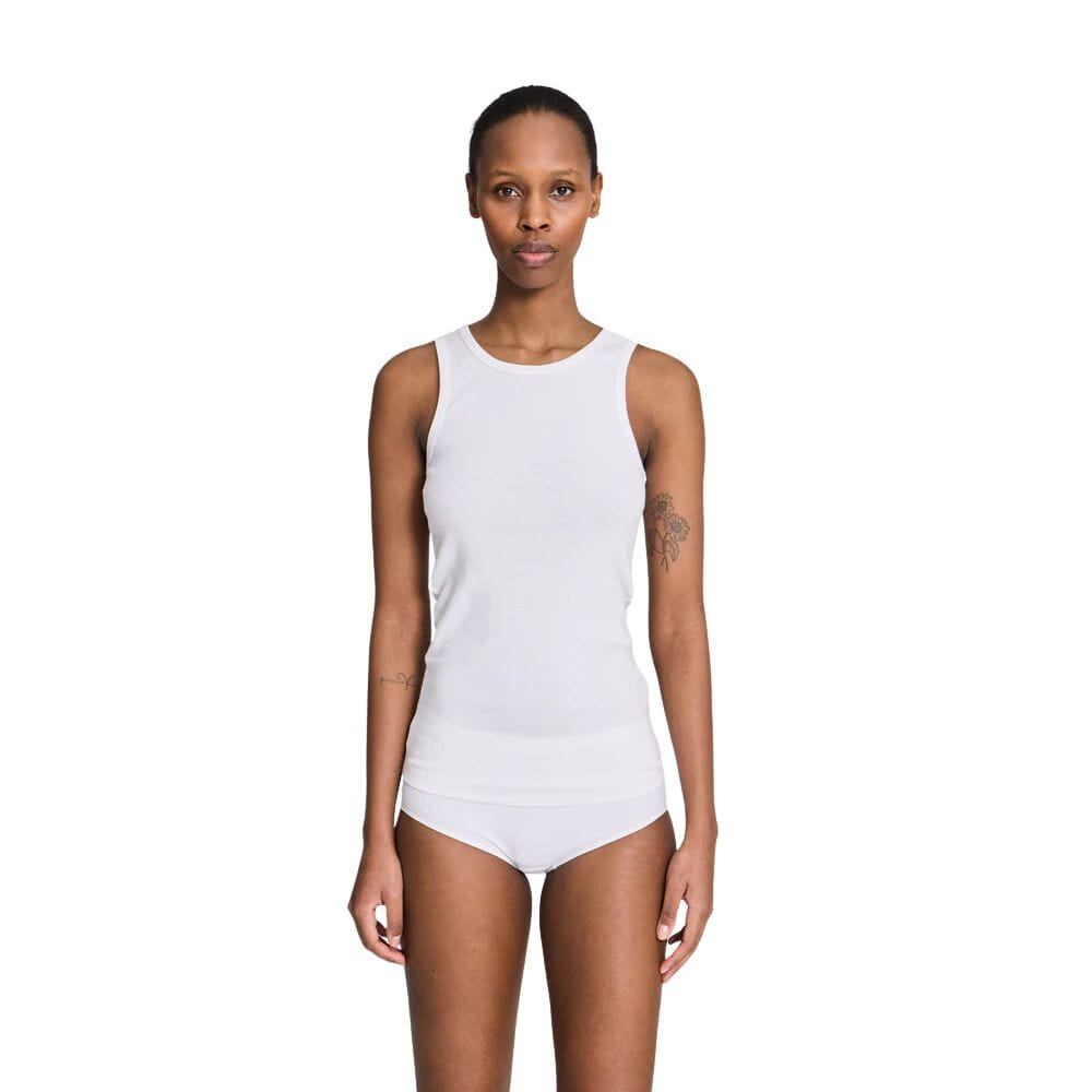 Gai+Lisva Alberte Cotton RIB Top White