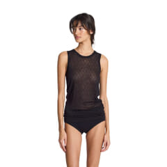 Gai+Lisva Alberte S´less Silk Top Stretch Limo Black
