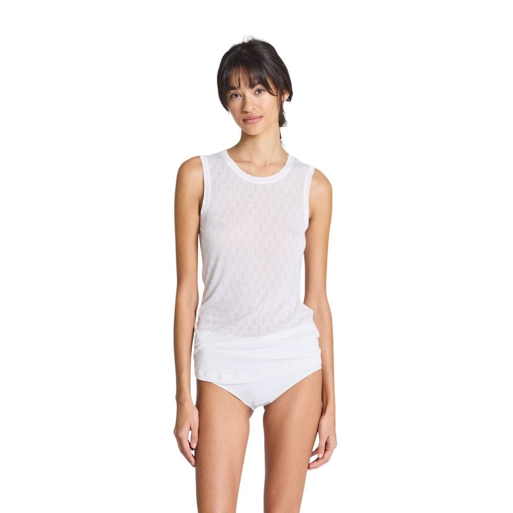 Gai+Lisva Alberte S'less Silk Top White