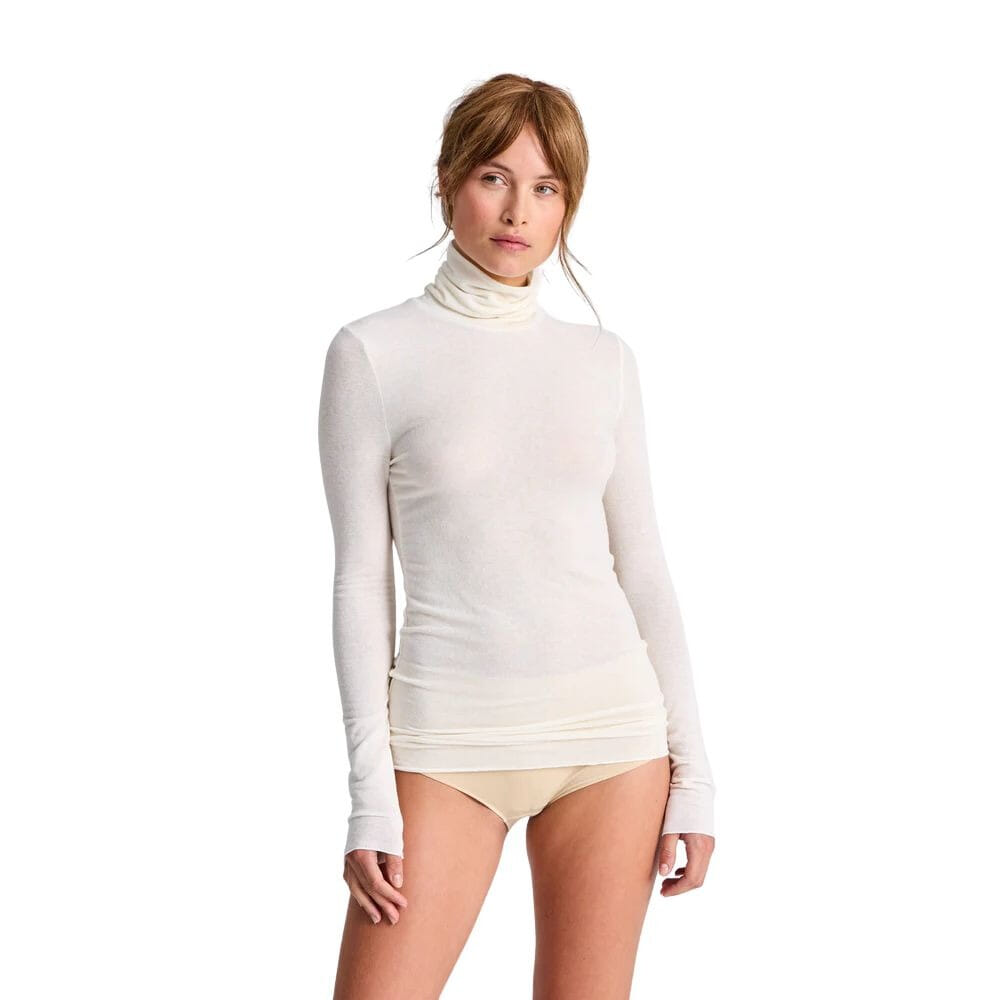 Gai+Lisva Anna Wool Turtleneck Off White
