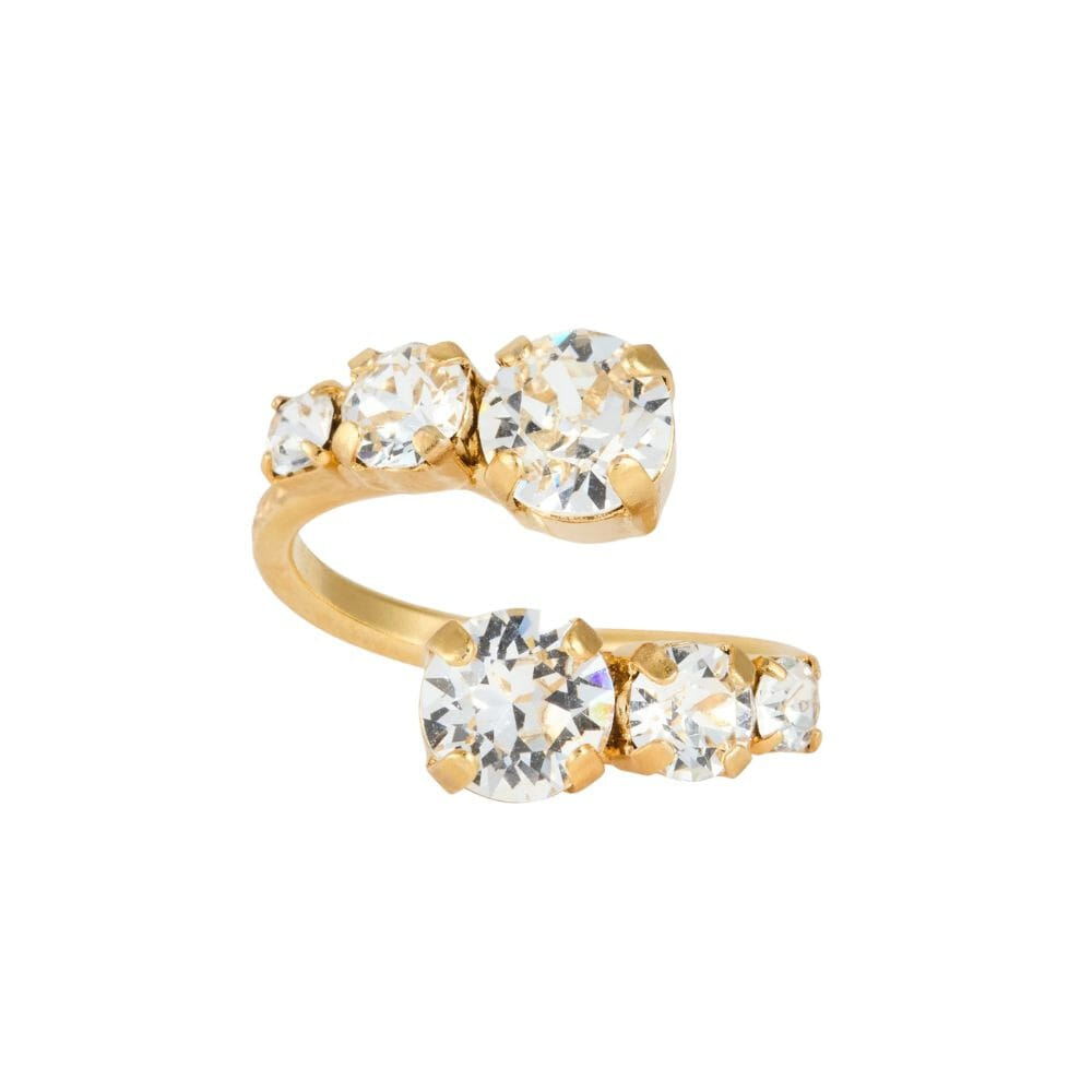 Halo Ring Gold Crystal