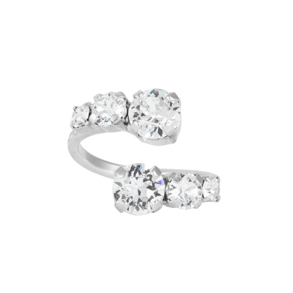 Halo Ring Rhodium Crystal