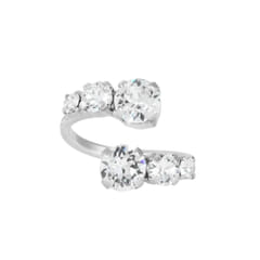 Halo Ring Rhodium Crystal